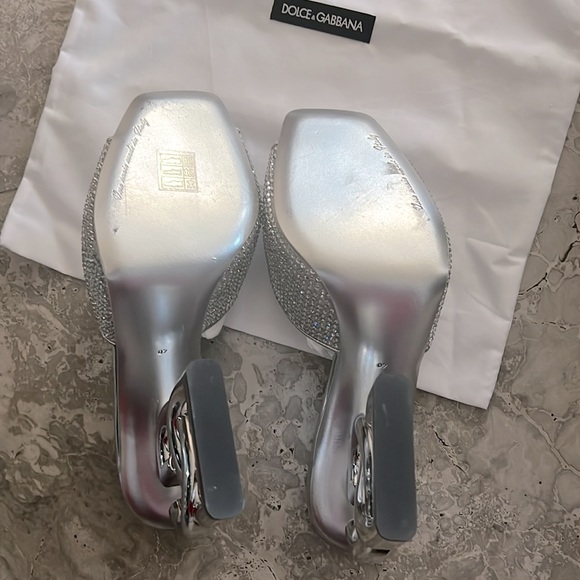 Dolce & Gabbana DG-Heel Gemstone-Embellished Mules Size 40 NEW + Box + Dust Bag - Picture 9 of 10
